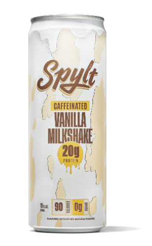 Spylt Caffeinated Vanilla Milkshake Protein Drink Perspective: front