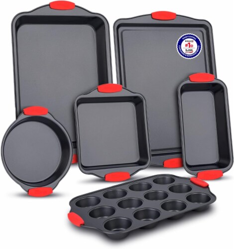 Baking Set – Kitchen Oven Bakeware Set – Deluxe Non-Stick Black Coating ...