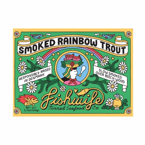 Fishwife Tinned Smoked Rainbow Trout Perspective: front