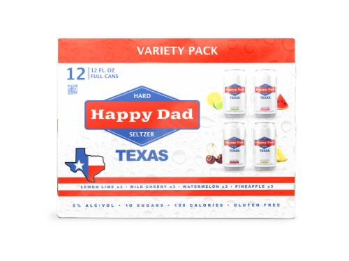 Happy Dad Hard Seltzer Texas Variety Pack Perspective: front