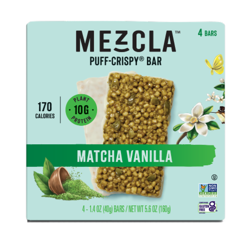 Mezcla Puff-Crispy Bar Matcha Vanilla Perspective: front