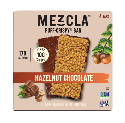 Mezcla™ Hazelnut Chocolate Puff-Crispy® Bar Multipack Perspective: front