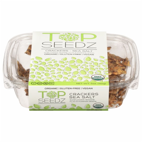 Top Seedz Sea Salt Crackers Perspective: front