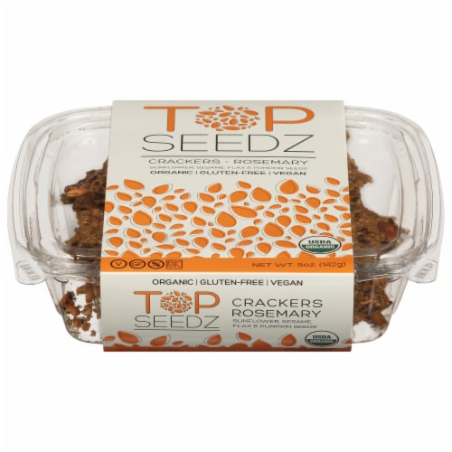 Top Seedz Rosemary Crackers Perspective: front
