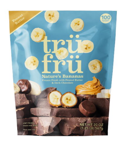 Tru Fru Nature's Bananas Frozen in Peanut Butter and Dark Chocolate Perspective: front