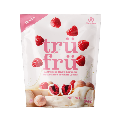 Tru Fru Nature's Hyper-Dried Raspberries & Creme Perspective: front