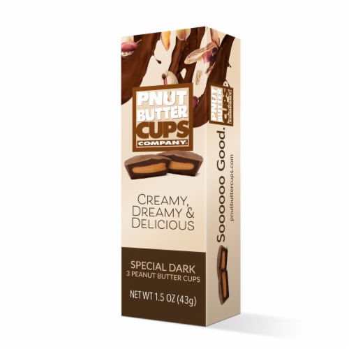 Pnut Butter Cups Company® Dark Chocolate Peanut Butter Cups Perspective: front