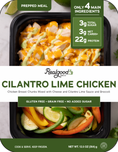 The Real Good Food Company Cilantro Lime Chicken Prepped Meal Perspective: front