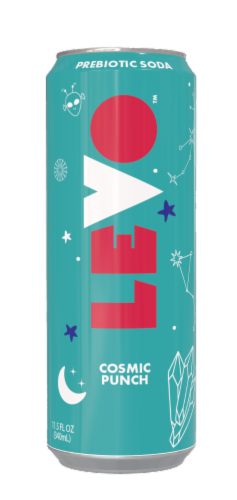 Levo® Prebiotic Cosmic Punch Soda Can Perspective: front