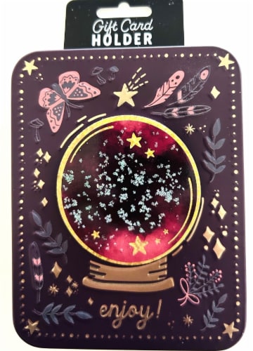 Surface Packaging Crystal Ball Deserve This Rectangle Gift Card Holder Tin Perspective: front