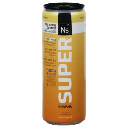 Nirvana Pineapple Orange Infused Super Seltzer Perspective: front