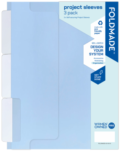 Foldmade™ Project Sleeve Folders Assorted Colors Perspective: front