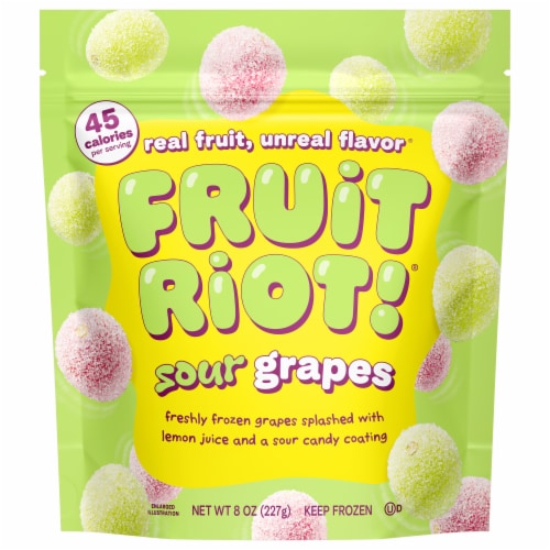 Fruit Riot!® Sour Grapes Frozen Fruit Candy Perspective: front