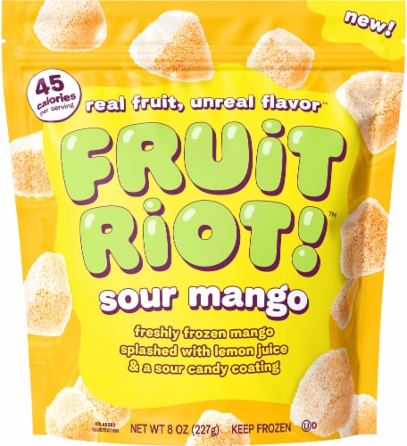 Fruit Riot!™ Frozen Sour Mango Candy Perspective: front