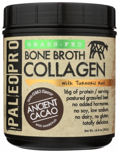Paleo Pro Ancient Cacao Grass-Fed Bone Broth Collagen Perspective: front