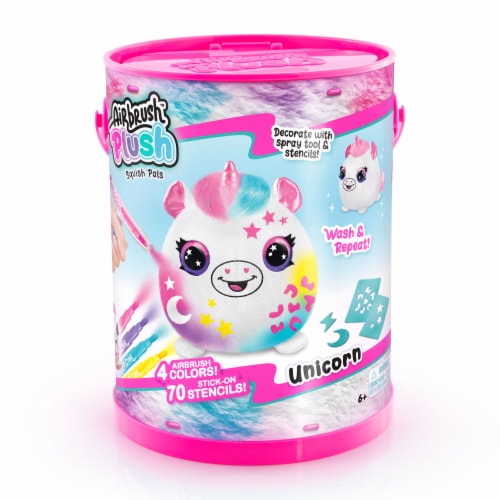 Airbrush Plush Squish Pals Unicorn Perspective: front