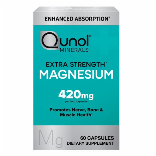 Qunol® Minerals Extra Strength Magnesium Capsules Perspective: front