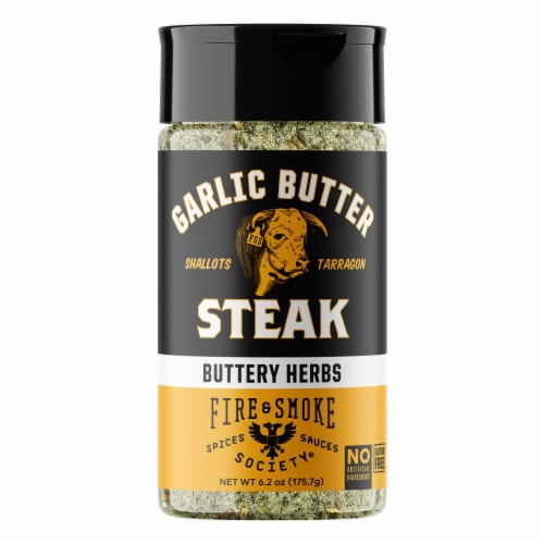 Fire & Smoke Society® Garlic Butter Steak BBQ Rub Perspective: front