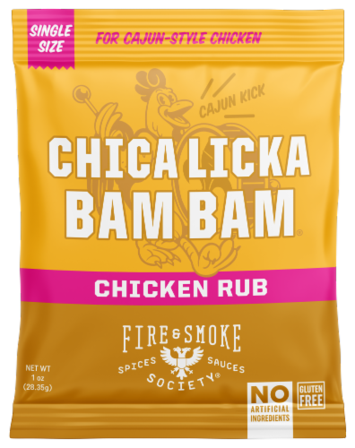 Fire & Smoke Society® Chica Licka Bam Bam® Chicken Rub Perspective: front