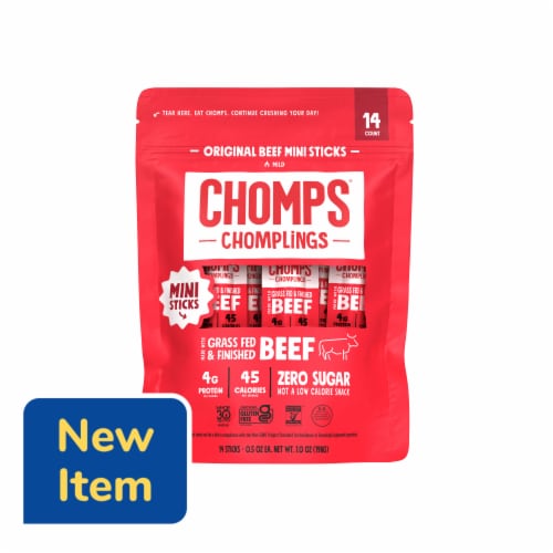 Chomps® Chomplings Original Beef Sticks Perspective: front