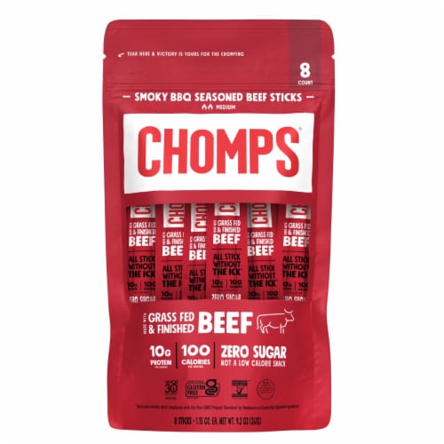 Chomps® Smoky BBQ Beef Snack Sticks Perspective: front