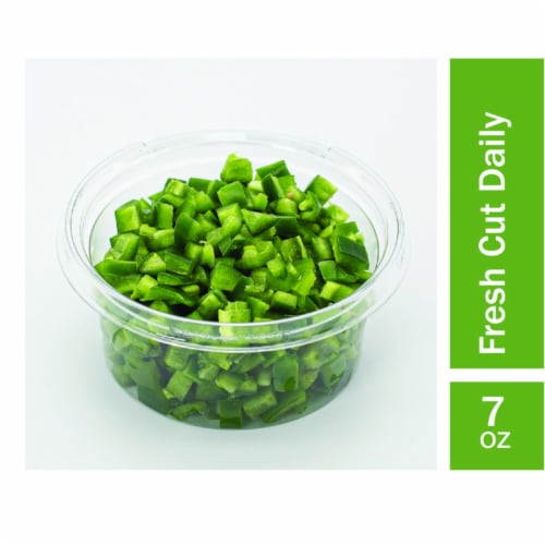 Fresh Cut Diced Jalapeno Perspective: front
