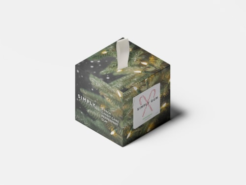 Simply Gum 3 Pack Candy Cane Peppermint Gum Perspective: front