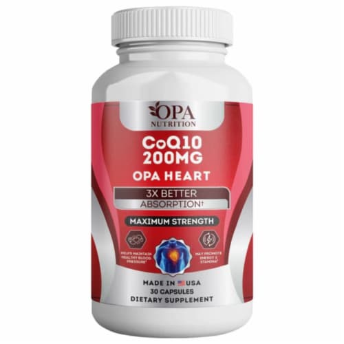 opa-nutrition-heart-health-coenzyme-coq10-200mg-high-absorption-capsules-30-ct-1-pack-30-ct
