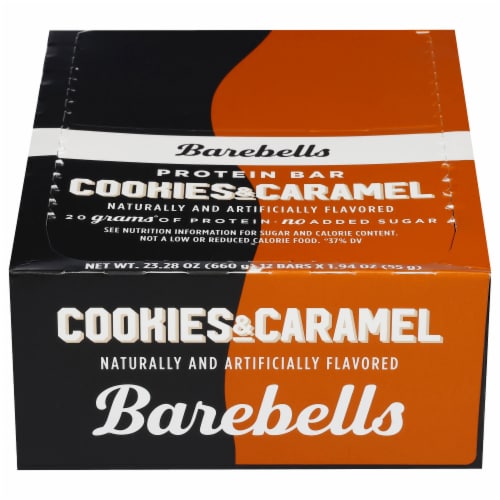 Barebells Cookies & Caramel Protein Bars Perspective: front