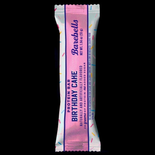 Barebells Birthday Cake Protein Bar Perspective: front