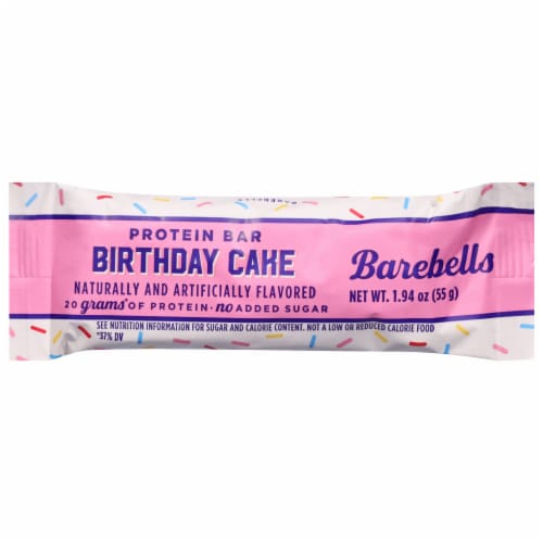 Barebells Birthday Cake Protein Bar Perspective: front