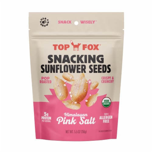 Top Fox® Pop Roasted Sunflower Seeds Himalayan Pink Salt Perspective: front