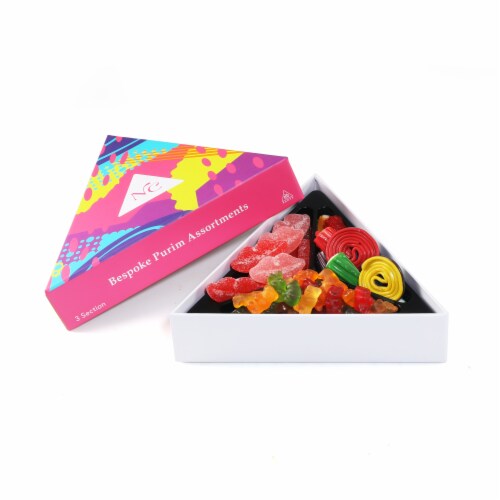Nut & Candy Sweet Tooth Purim Triangle Tray Perspective: front