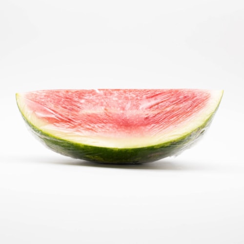 Fresh Cut Watermelon Quarter Perspective: front