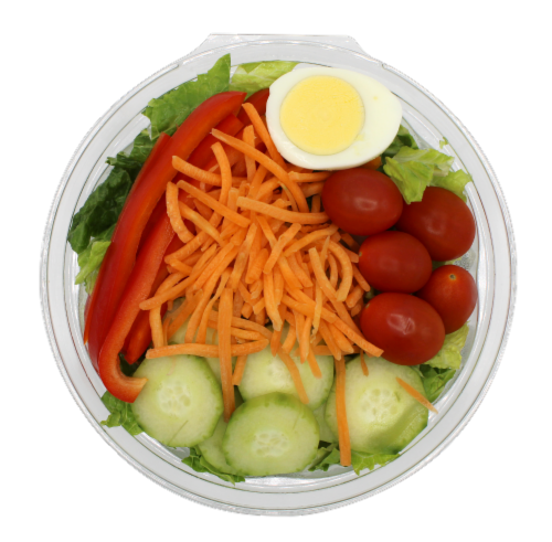 Fresh Made Individual Garden Salad Perspective: front
