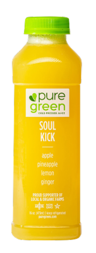 Pure Green Soul Kick Pressed Juice Blend Perspective: front