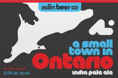Aslin Beer Co A Small Town In Ontario India Pale Ale Perspective: front