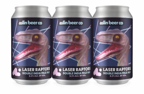 Aslin Beer Co Laser Raptors Double India Pale Ale Perspective: front