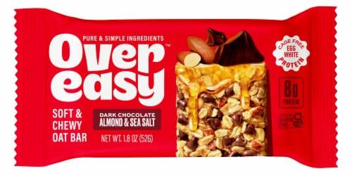 Over Easy™ Dark Chocolate Almond Sea Salt Breakfast Bar Perspective: front