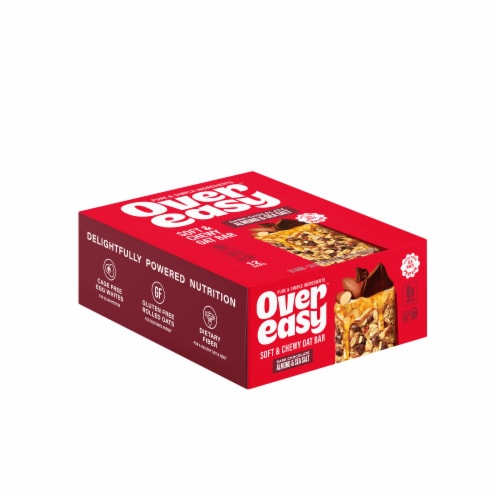 Over Easy™ Dark Chocolate Almond Sea Salt Breakfast Bar 12 Count Carton Perspective: front