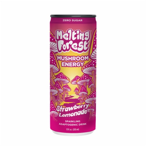 Melting Forest™ Mushroom Energy Stawberry Lemonade Sparkling Adaptogenic Drink Perspective: front