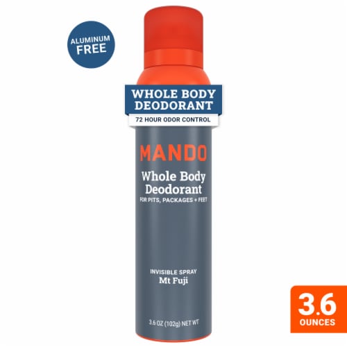 Mando Whole Body Men’s Deodorant - Invisible Spray Deodorant - Aluminum Free - Mt Fuji Perspective: front