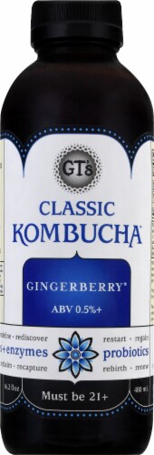 GT's Living Foods Synergy Organic Gingerberry Kombucha Perspective: front