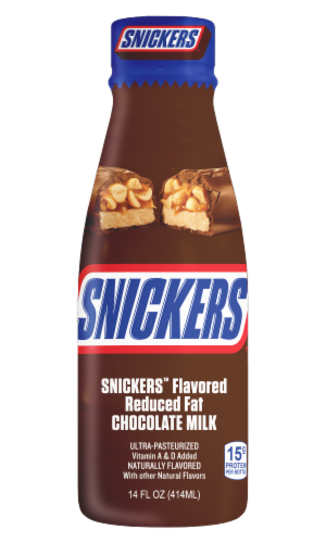 Snickers™ Flavored Chocolate Milk Perspective: front