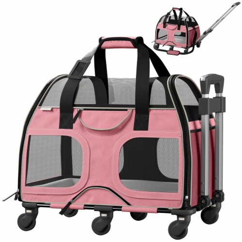 Luxury Rider Pet Carrier with Removable Wheels and Telescopic Handle Large Fred Meyer