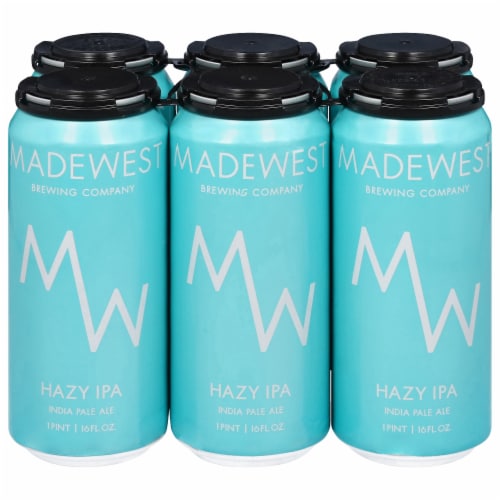 MadeWest Brewing Co. Hazy IPA Beer Perspective: front
