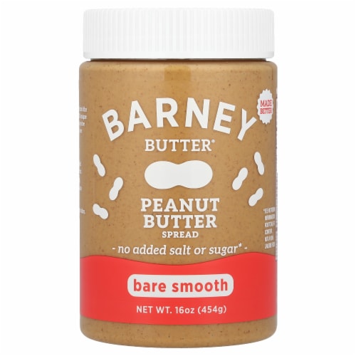 Barney Butter Peanut Butter Spread Bare Smooth - 16 oz (454 g) Perspective: front