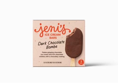 Jeni's Dark Chocolate Bombe Ice Cream Bars Perspective: front
