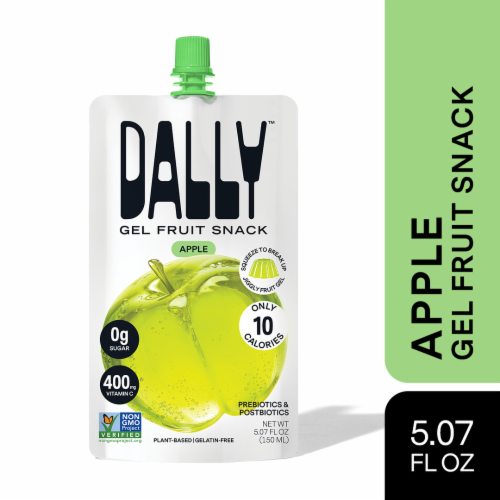 Dally™ Zero-Sugar Apple Gel Fruit Snack Pouch Perspective: front