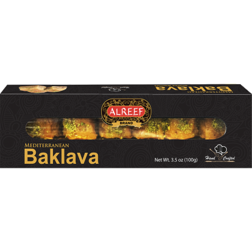 Alreef Baklava Stuffed with Walnut Perspective: front
